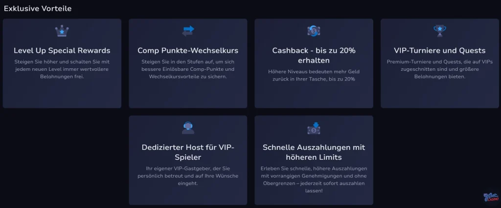 7Bit Casino VIP Vorteile mit Cashback bis 20 Prozent und Level Rewards