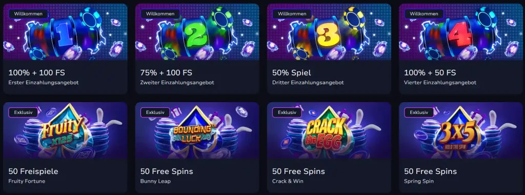 7Bit Casino Willkommensbonus mit 100 Prozent Bonus und Freispiele Angeboten